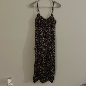 Floral Silk Midi Slip Dress